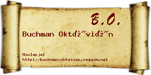 Buchman Oktávián névjegykártya